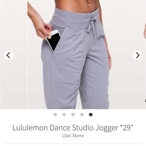 Lululemon Dance Studio Jogger 29” Lilac Stone size 8